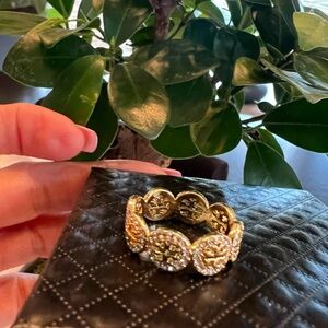 Tory Burch Miller Pave Ring Size 7